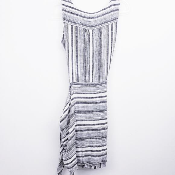 Anthropologie Drew Morgan stripe Sarong Sleeveless Dress Size Med‎ Gauzy Linen - Picture 4 of 7